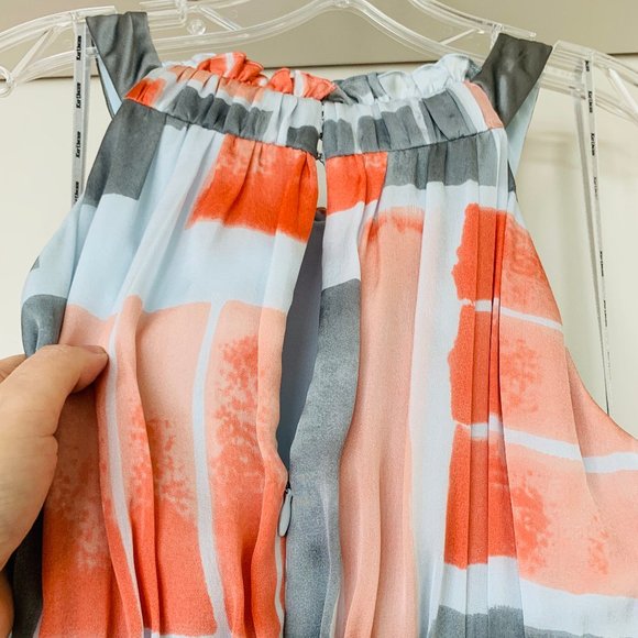 Kay Unger Geometric Soft Silk Midi Dress - GREAT AS A WEDDING GUEST!! - Picture 7 of 10